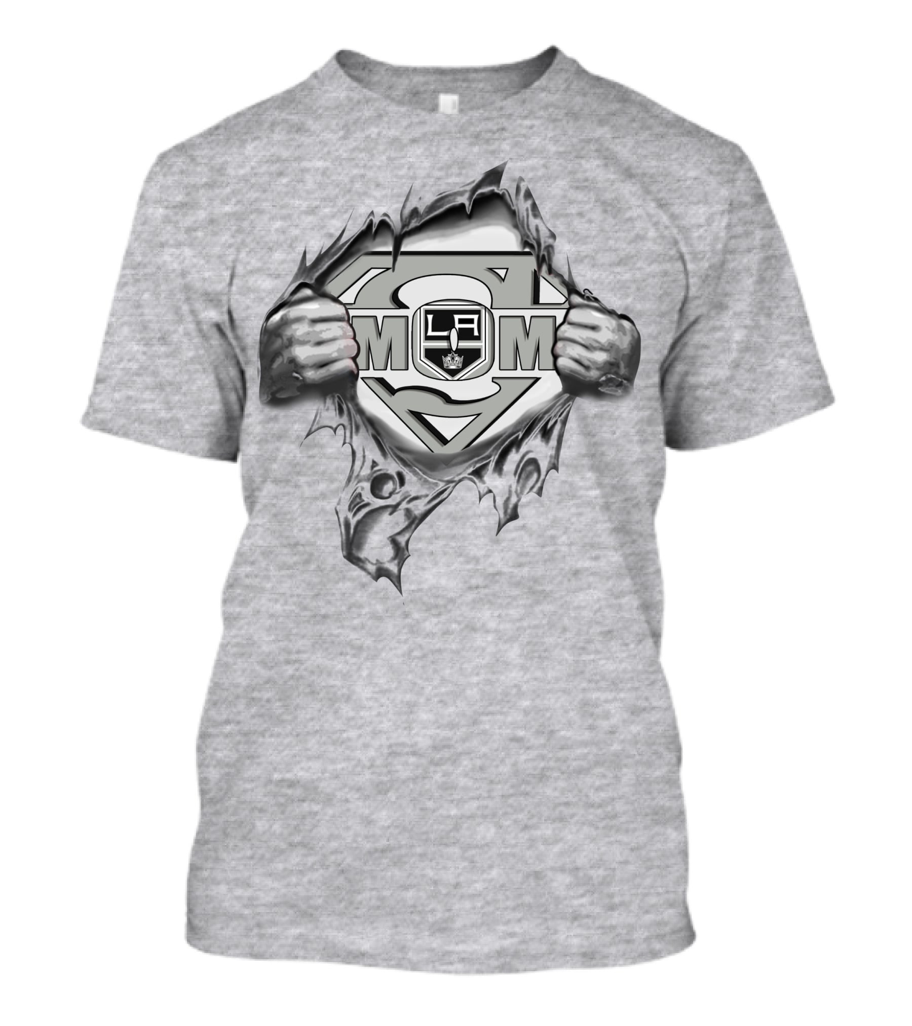 Los Angeles Kings Supermom Logo Superman Rip T-Shirt