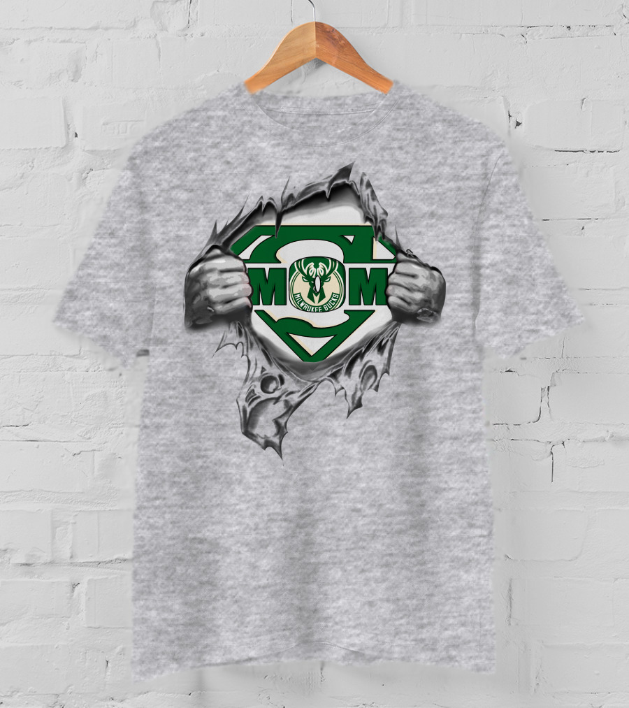 Milwaukee Bucks Super Mom Emblem T-Shirt