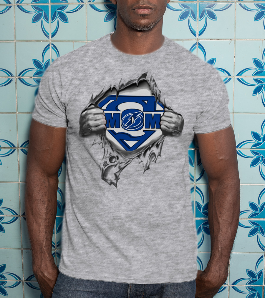 St. Louis Blues Super Mom Logo With Heroic Hands T-Shirt