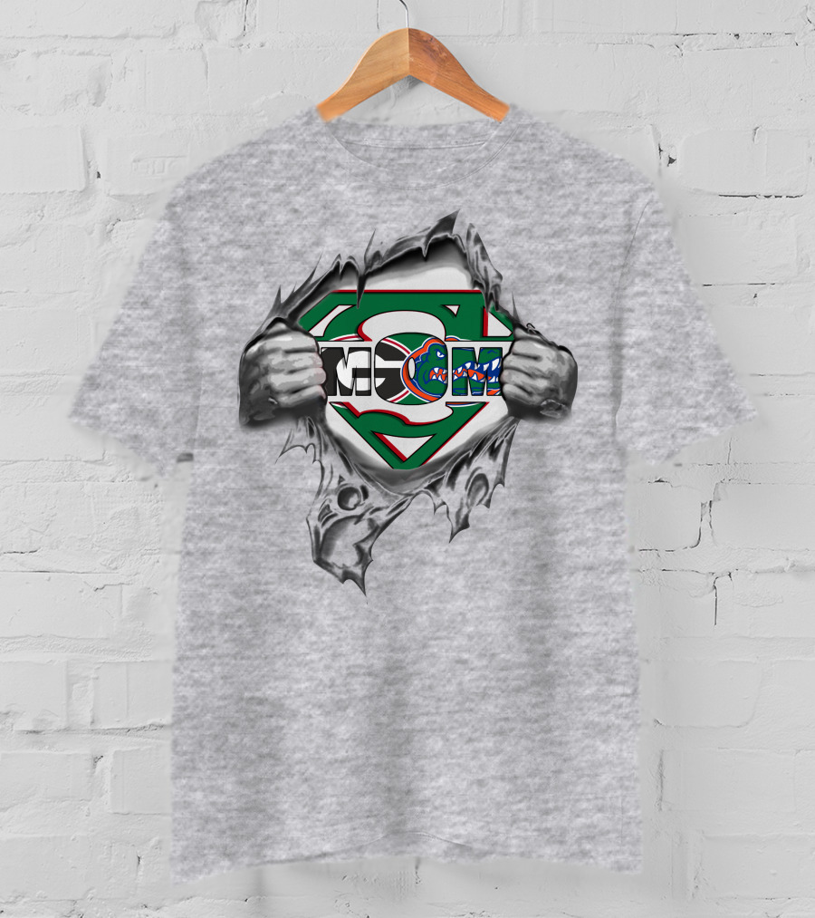 Bulldogs Gator Super Logo Superman Claw Tear T-Shirt
