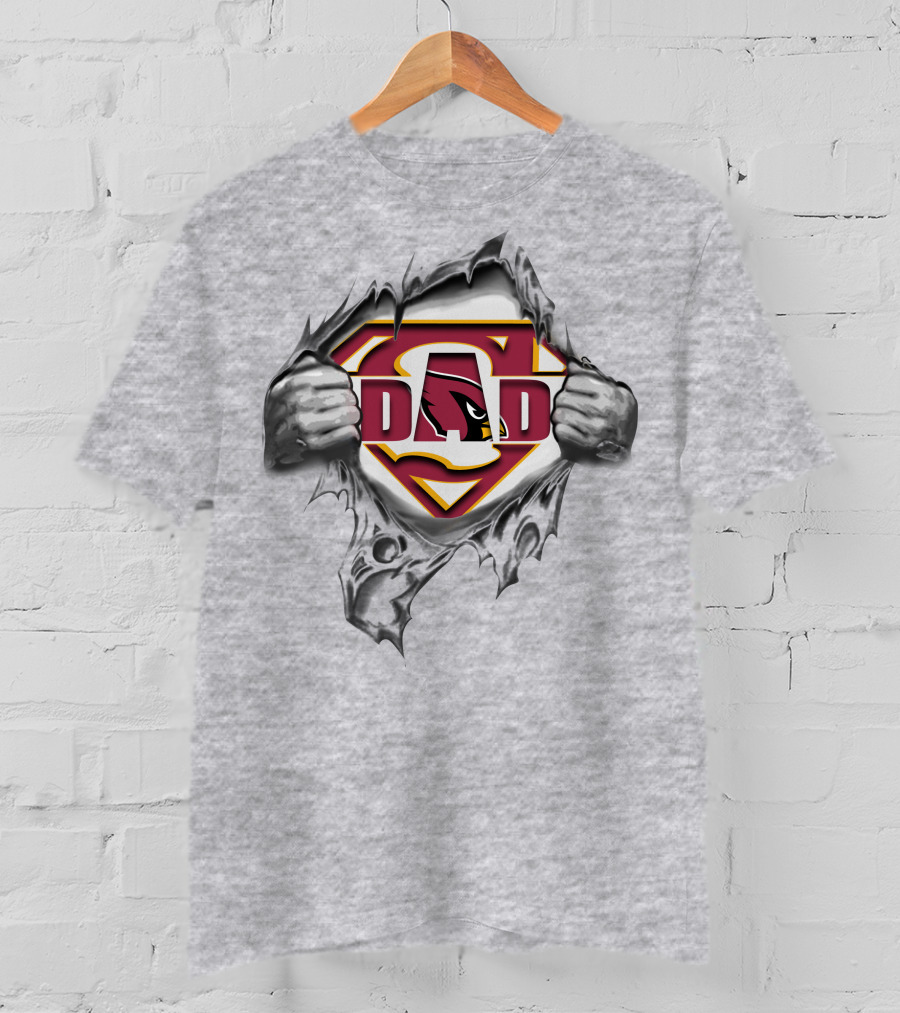 Arizona Cardinals Super Dad Logo With Superman Style T-Shirt