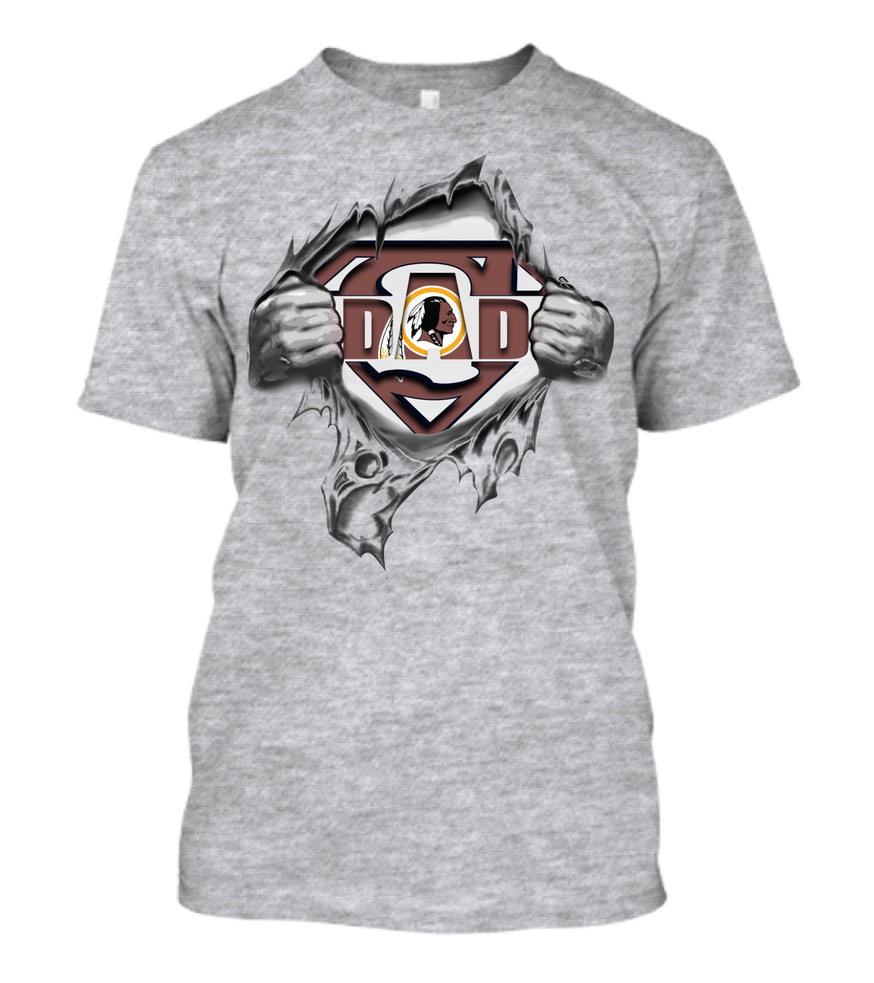 Washington Football Team Super Dad Logo Superman Style T-Shirt