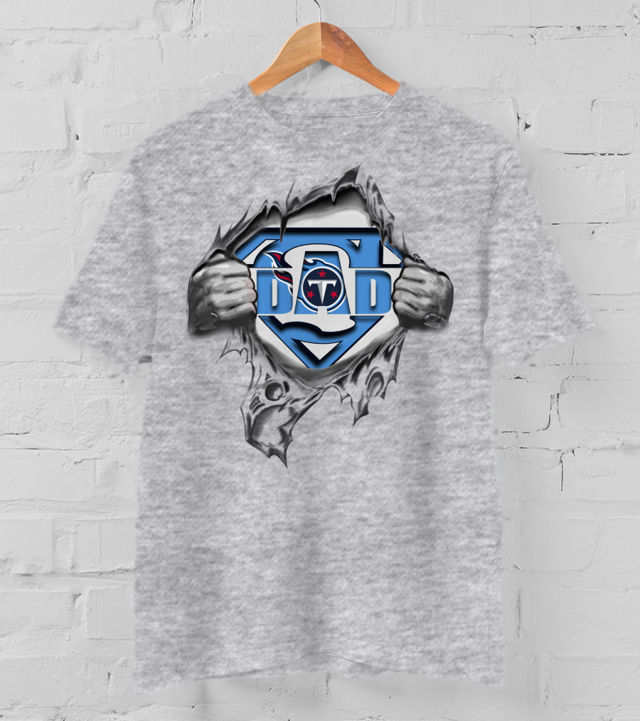 Titan Dad Superhero Football Fan Shield T-Shirt