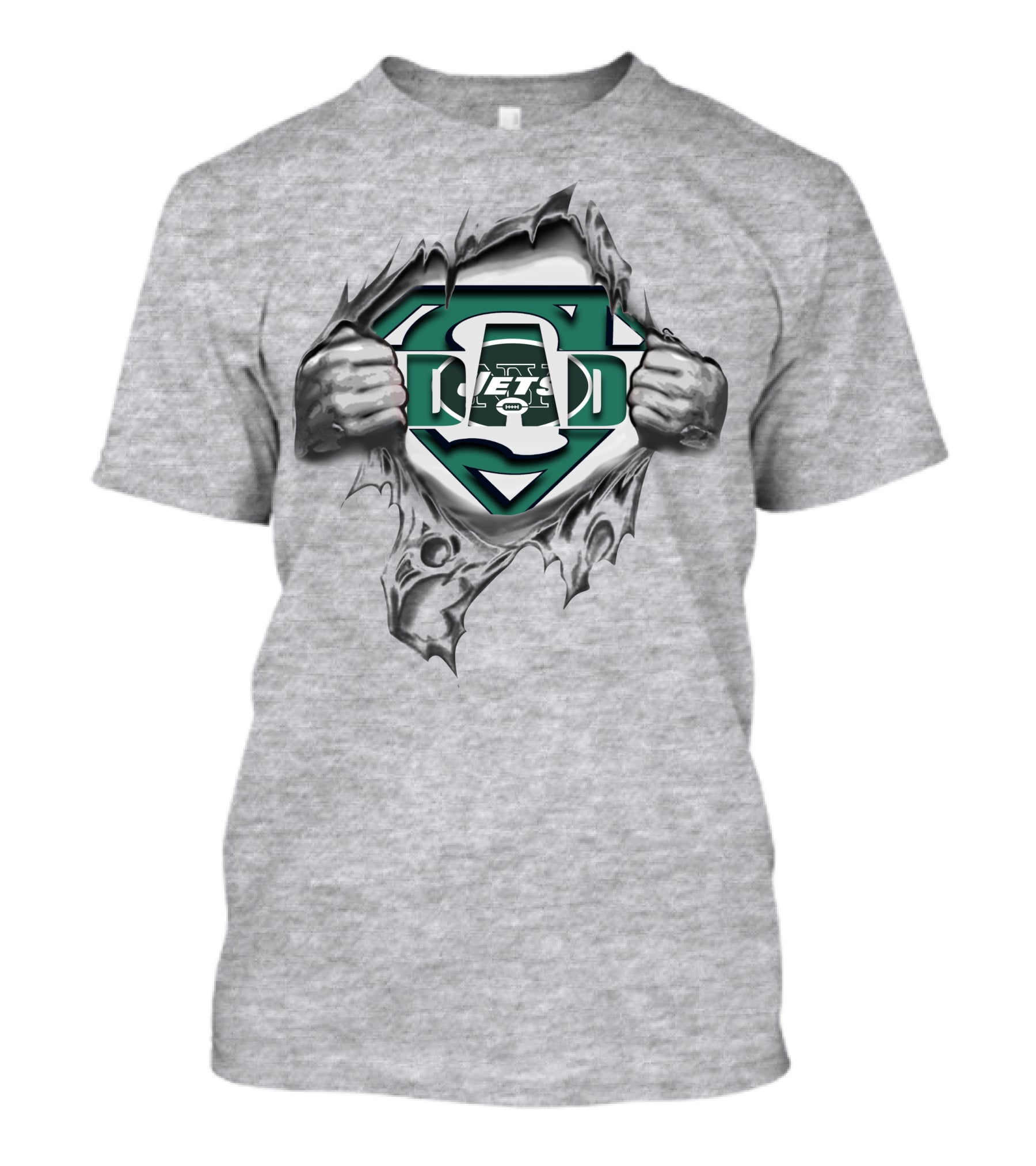 Jets Super Dad Strong Hero T-Shirt