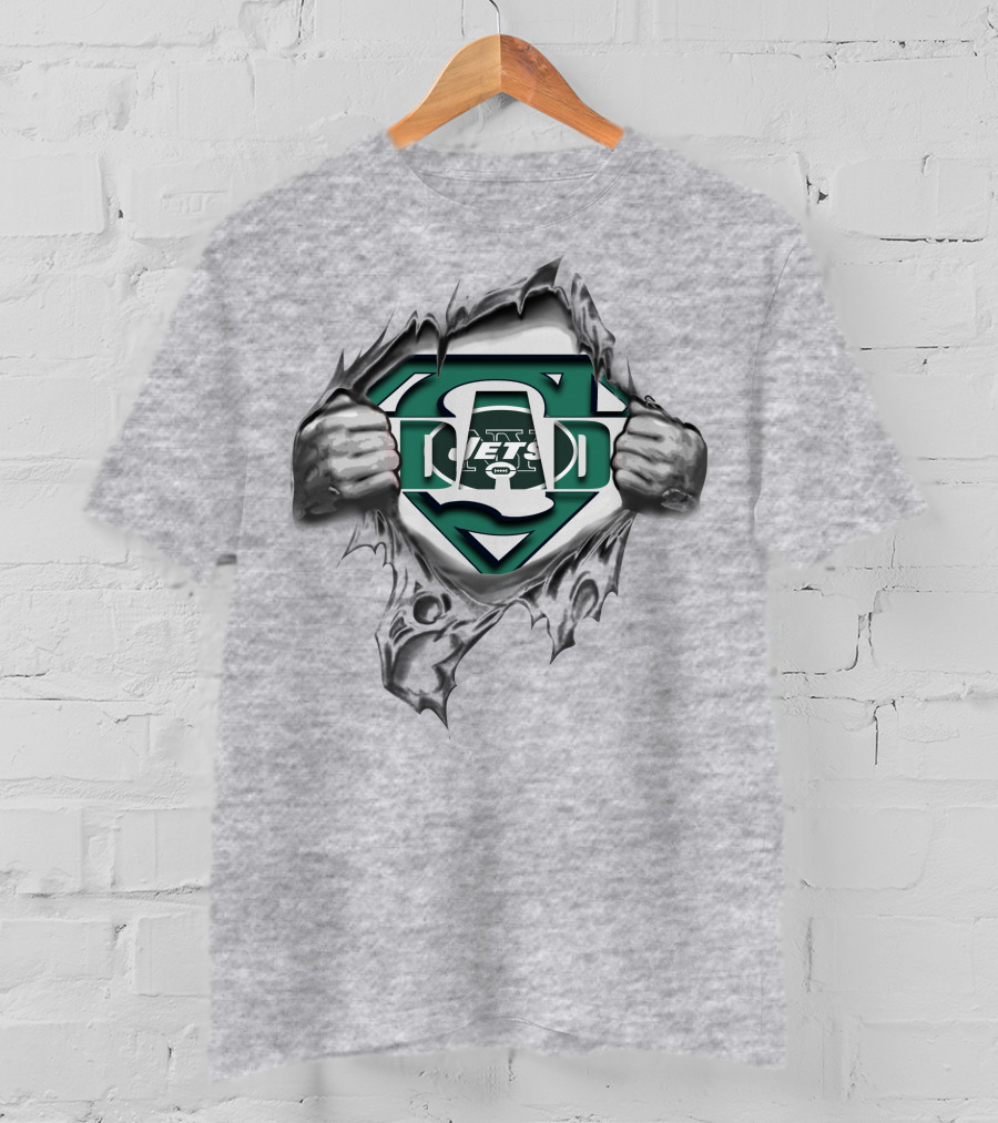 Jets Super Dad Strong Hero T-Shirt