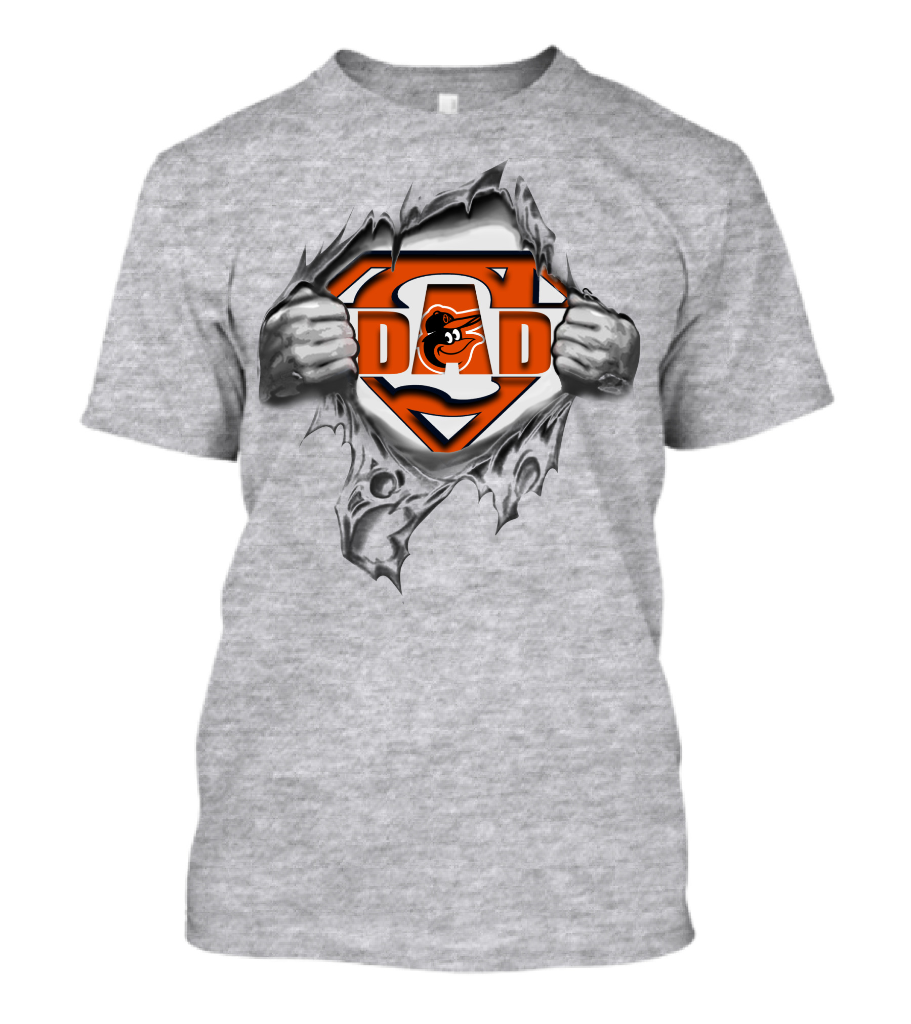 Baltimore Orioles Dad Hero Superman Rip T-Shirt