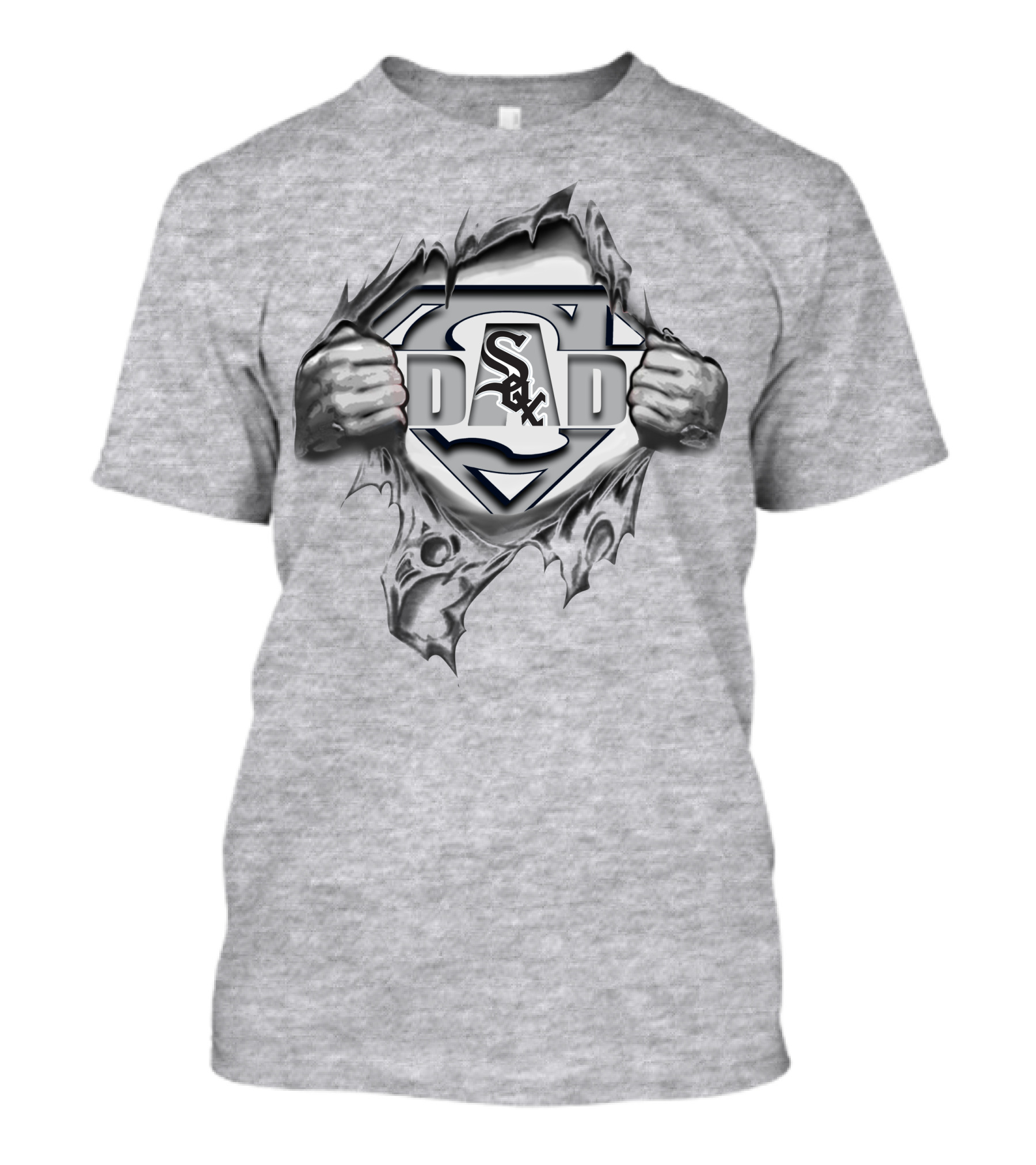 Chicago White Sox Dad Superhero Rip T-Shirt