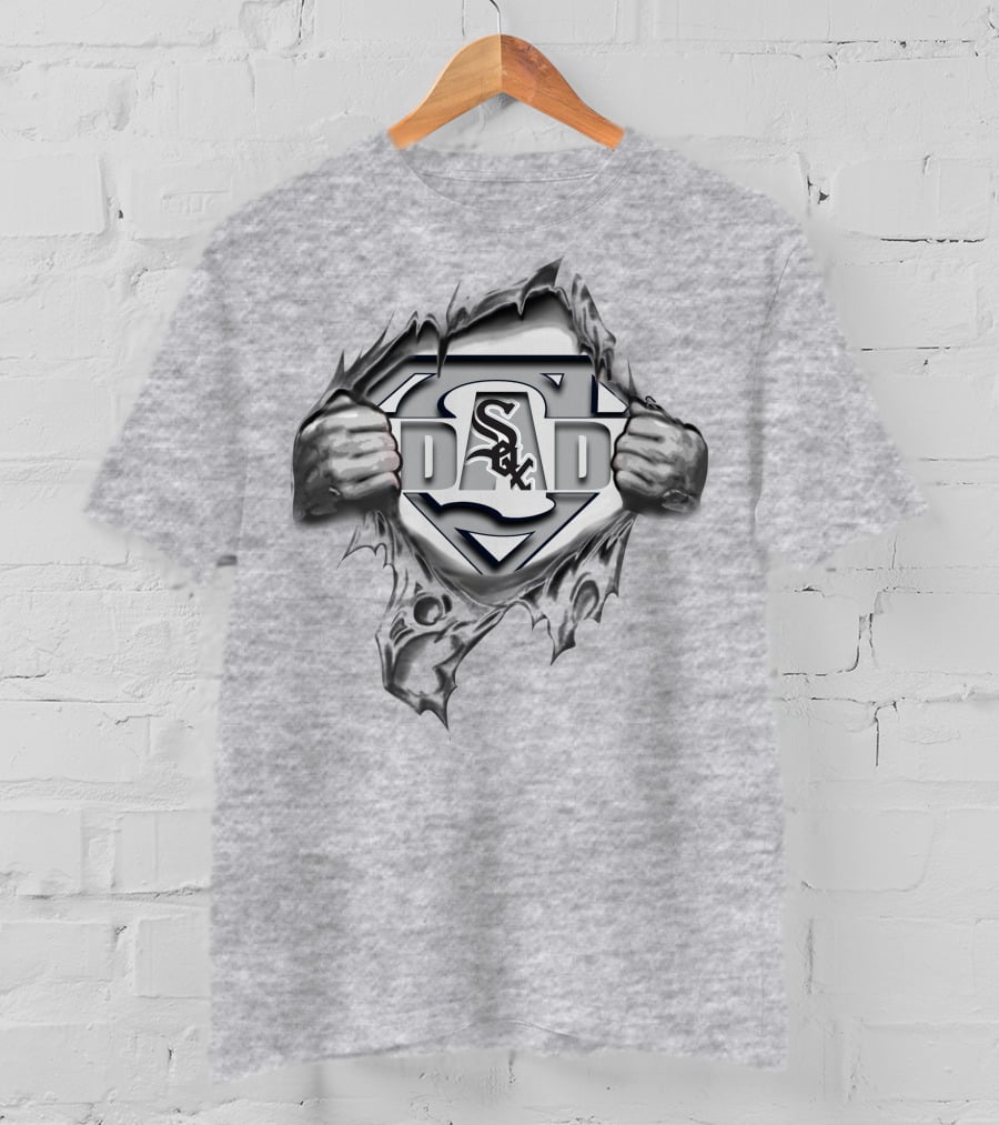 Chicago White Sox Dad Superhero Rip T-Shirt