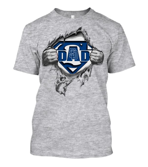 San Diego Padres DAD Super Logo Tear T-Shirt