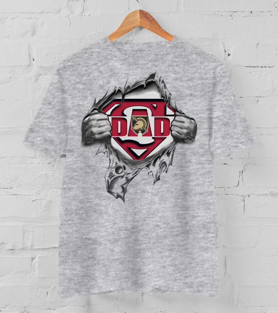 Army Black Knights Super Dad Superman Shield T-Shirt