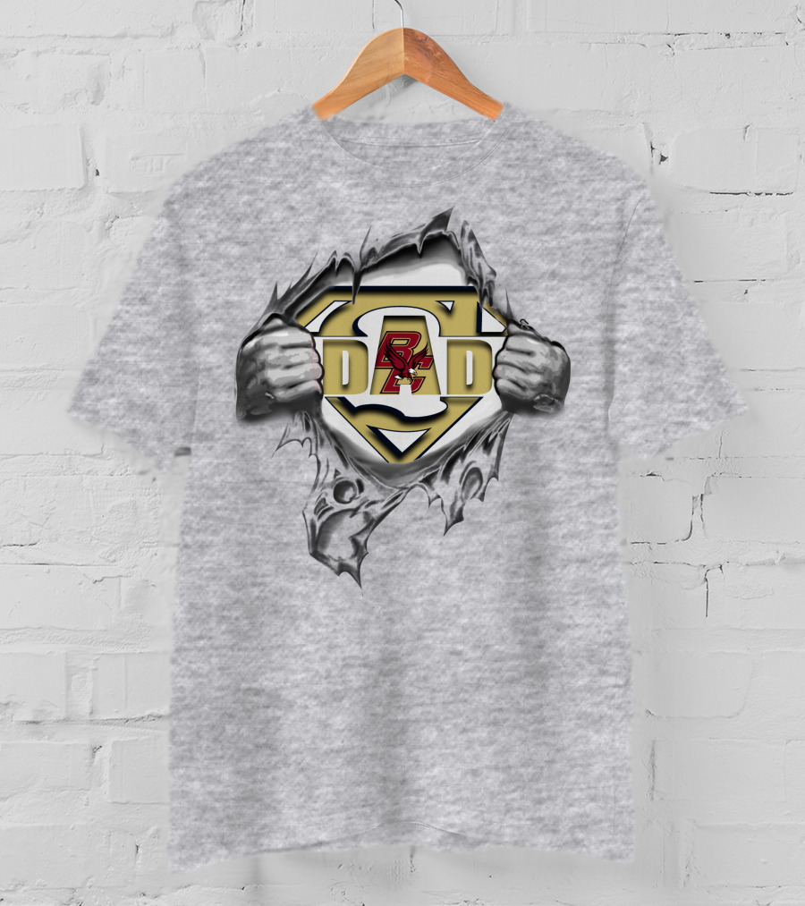 Boston College Eagles Dad Superhero T-Shirt