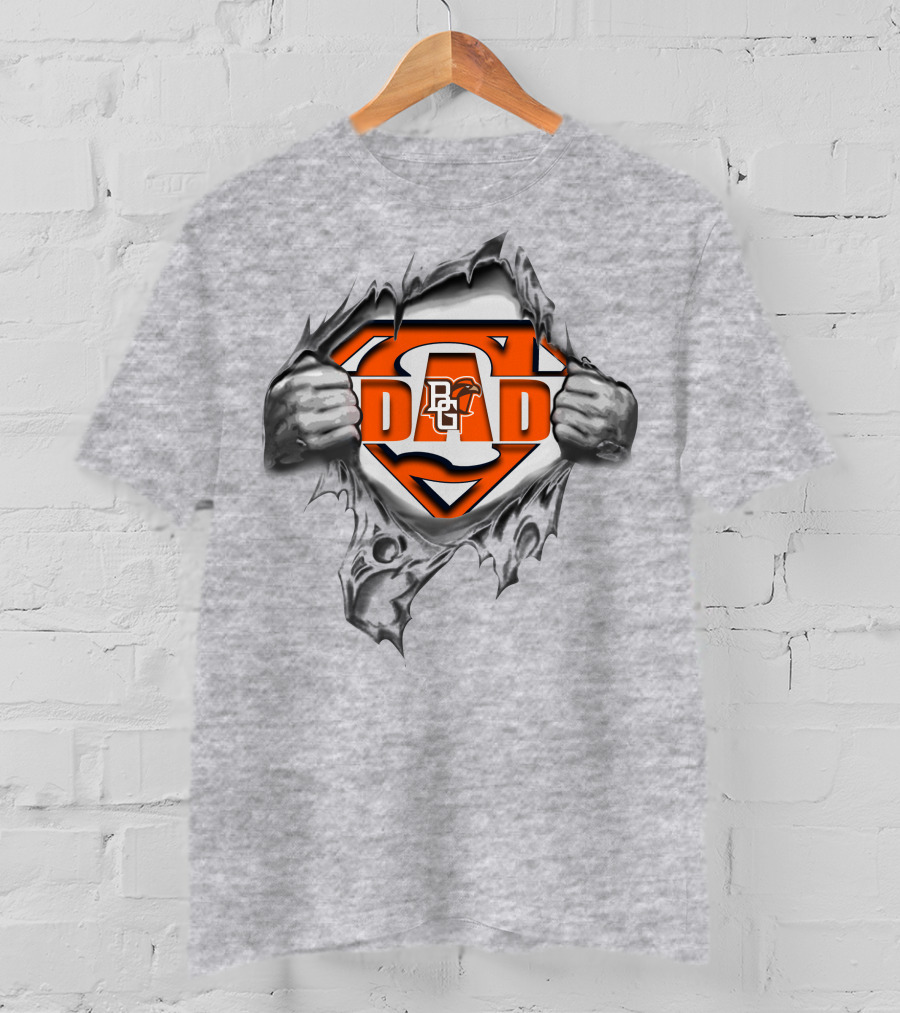 Bowling Green Falcons Super Dad Bg Logo Inside Superman Rip T-Shirt