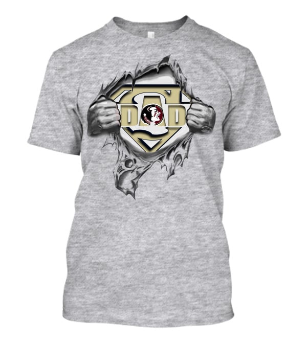 Florida State Seminoles Super Dad Superman Logo Rip T-Shirt