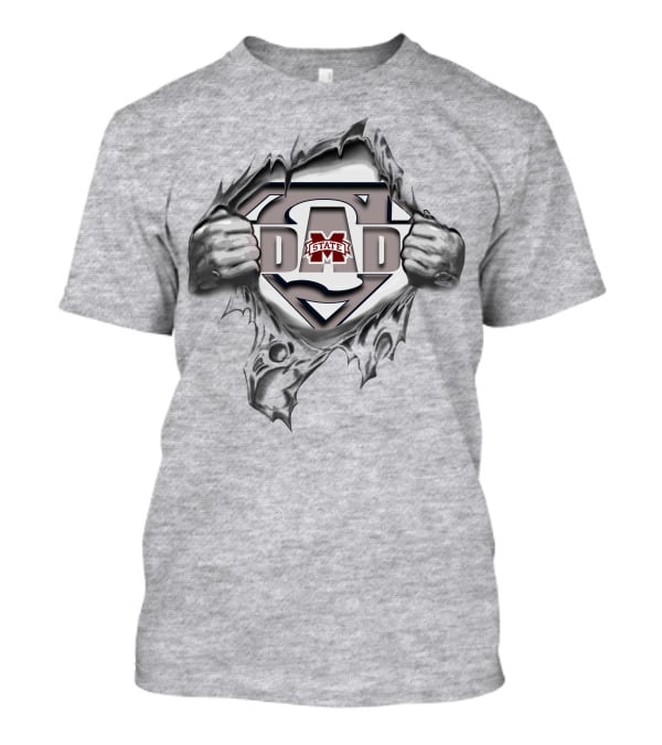 Mississippi State Bulldogs Dad Logo Super Dad T-Shirt