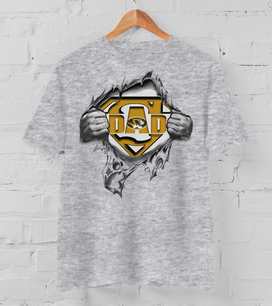 Missouri Tigers Dad Superhero T-Shirt