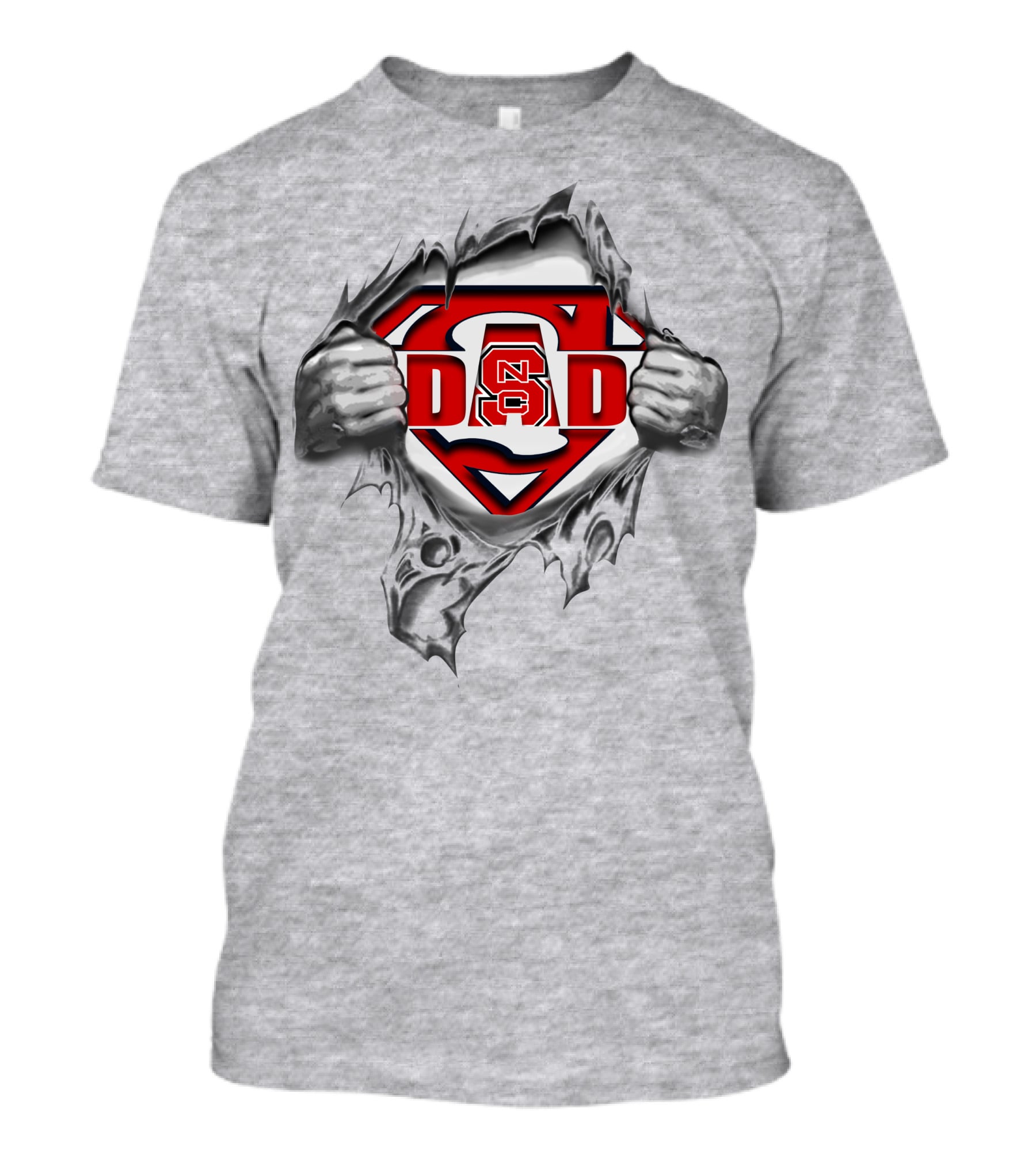 North Carolina State Wolfpack Nc State Dad Red Superman T-Shirt