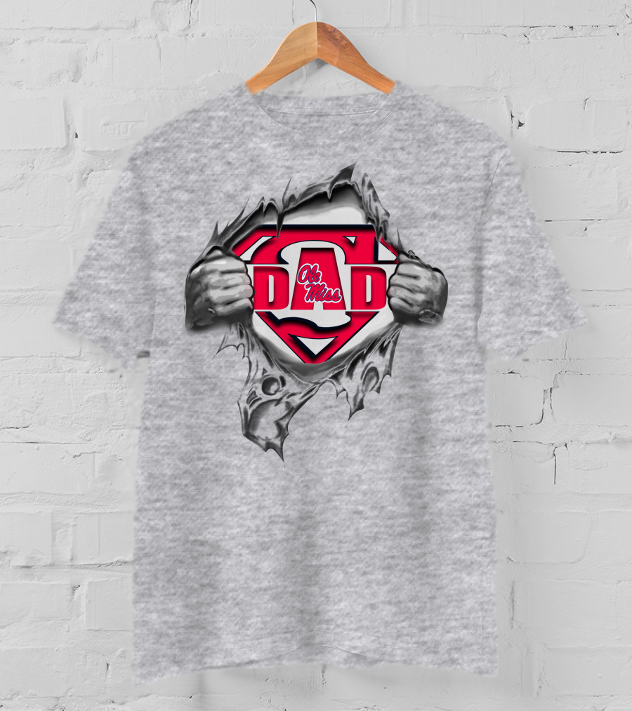 Ole Miss Rebels Dad Superhero T-Shirt