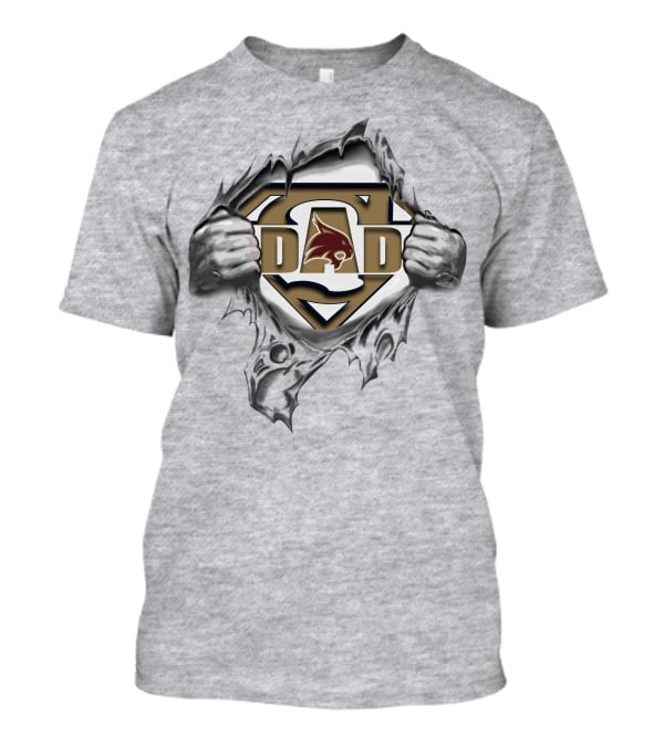 Texas State Bobcats Super Dad Superman T-Shirt
