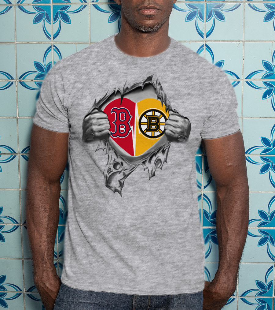 Redsox Bruins Heart Logos Unveiled T-Shirt