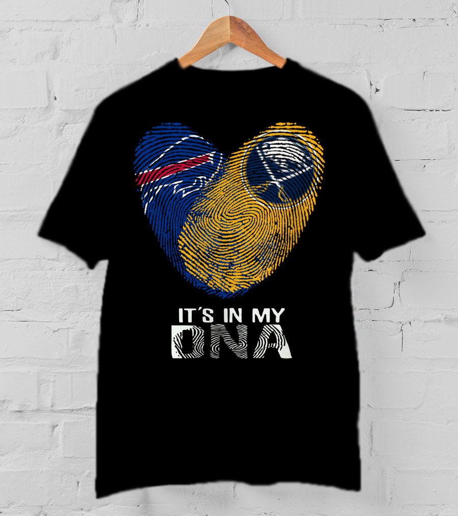 Bills Sabres Heart Fingerprint It's In My Dna T-Shirt