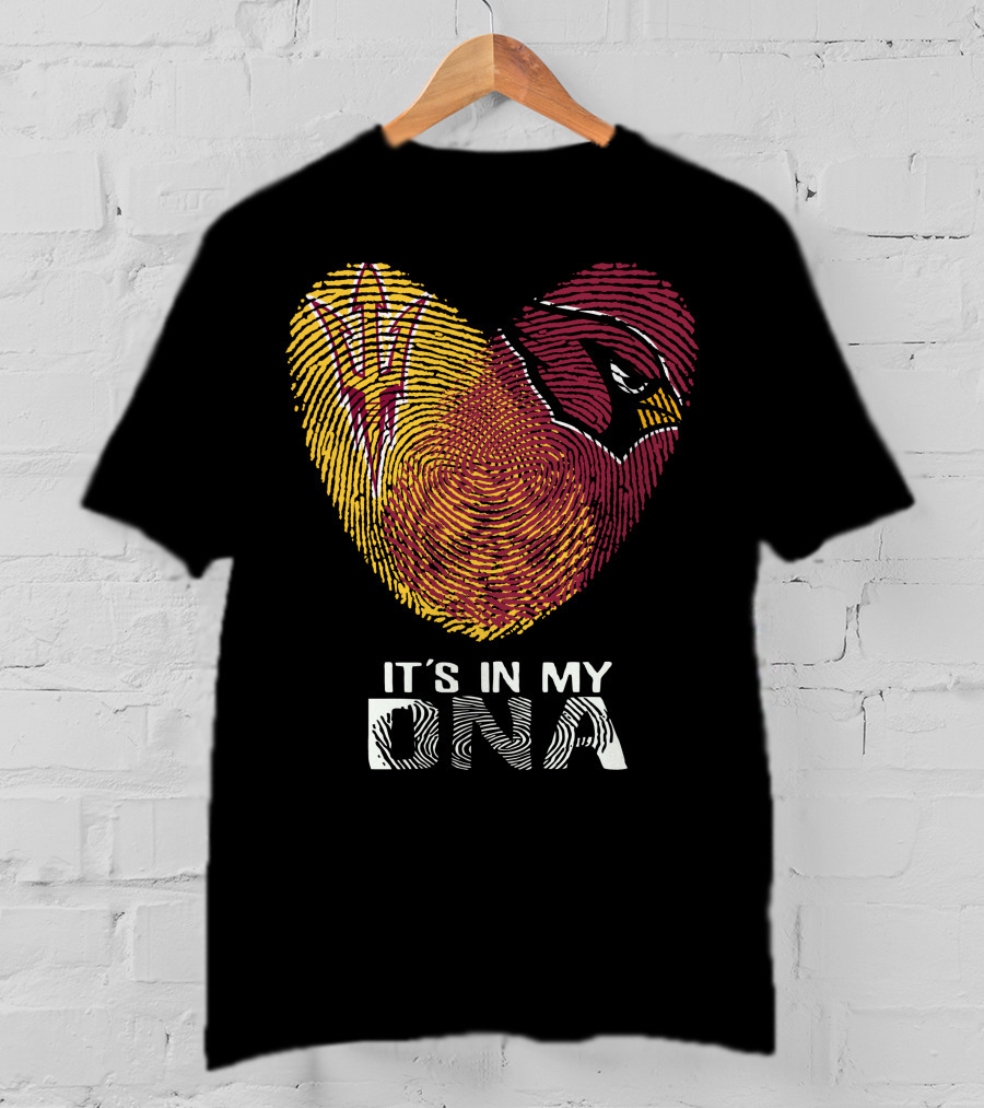 It's In My DNA Cardinals Arizona State Fingerprint T-Shirt