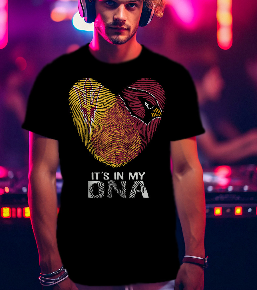 It's In My DNA Cardinals Arizona State Fingerprint T-Shirt