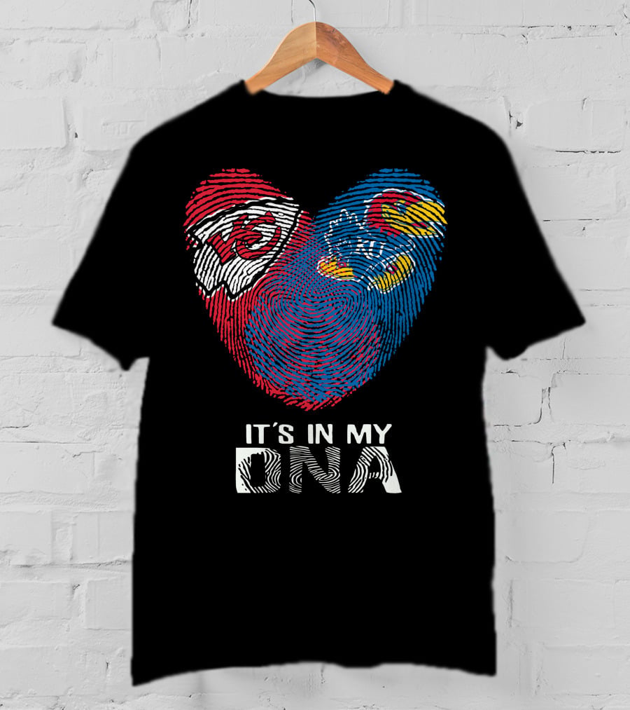 Kansas City Chiefs And Kansas Jayhawks It's In My Dna T-Shirt