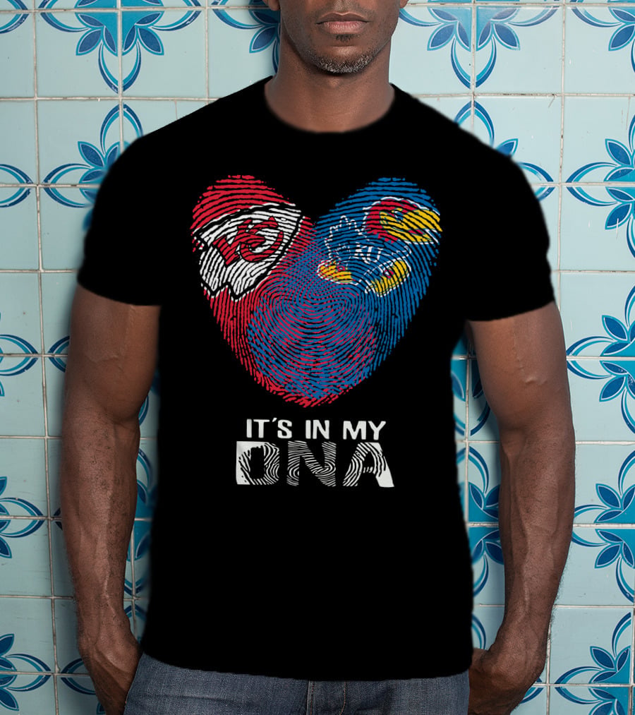 Kansas City Chiefs And Kansas Jayhawks It's In My Dna T-Shirt