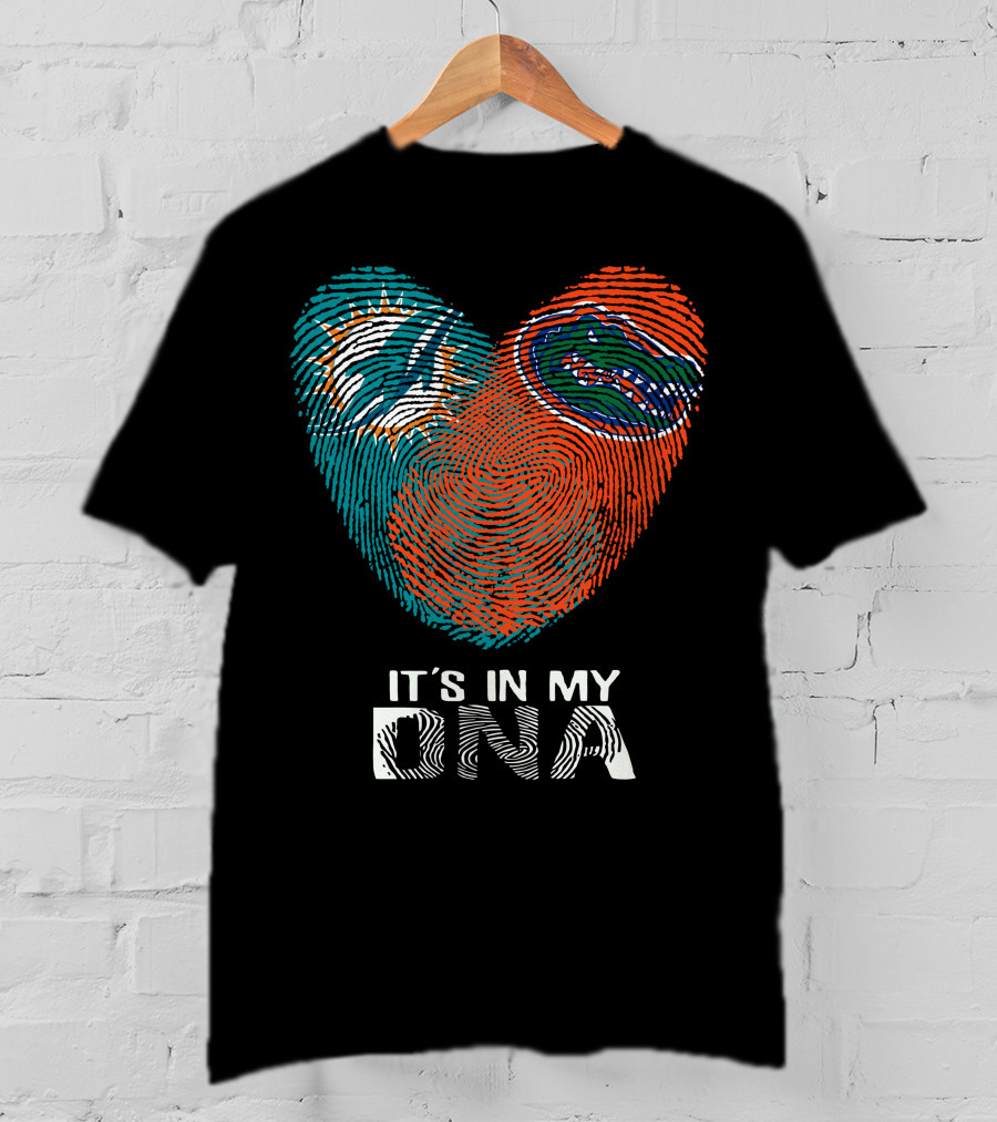 Miami Dolphins Florida Gators It's In My DNA T-Shirt