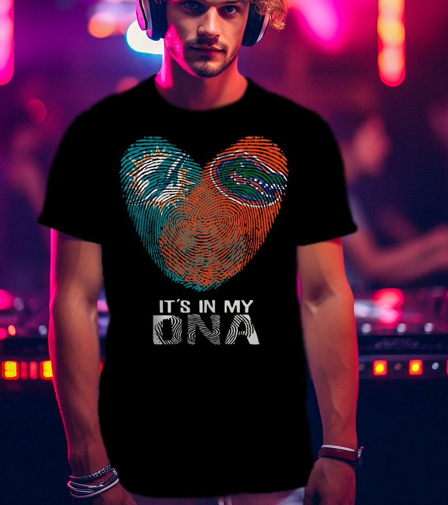 Miami Dolphins Florida Gators It's In My DNA T-Shirt