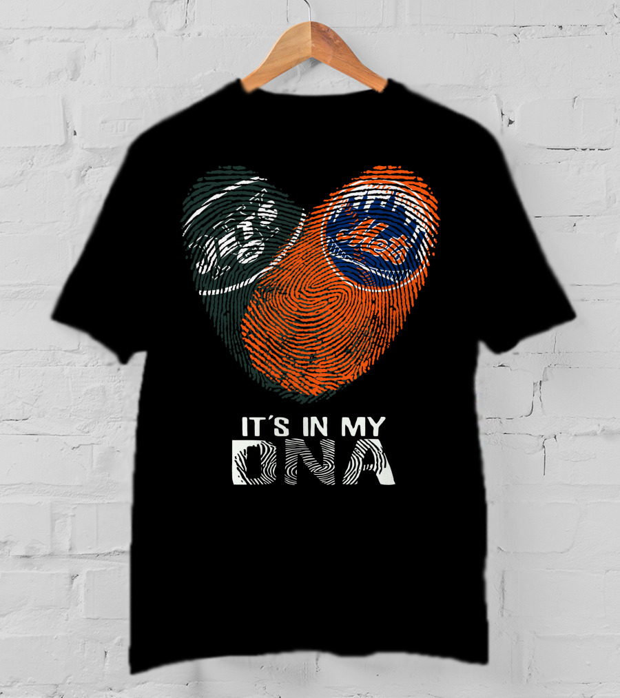 Jets Mets It's In My DNA Fingerprint T-Shirt