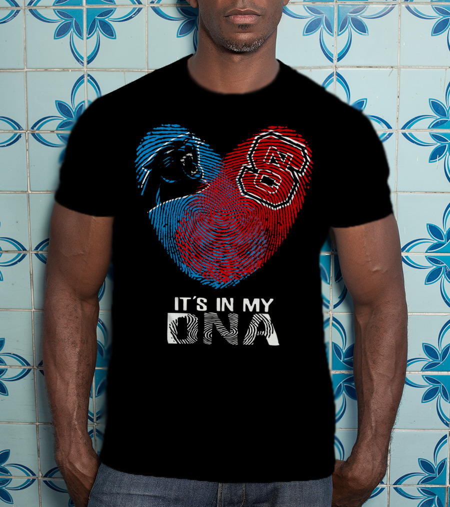 Panthers Nc State Wolfpack Fingerprint It's In My Dna T-Shirt