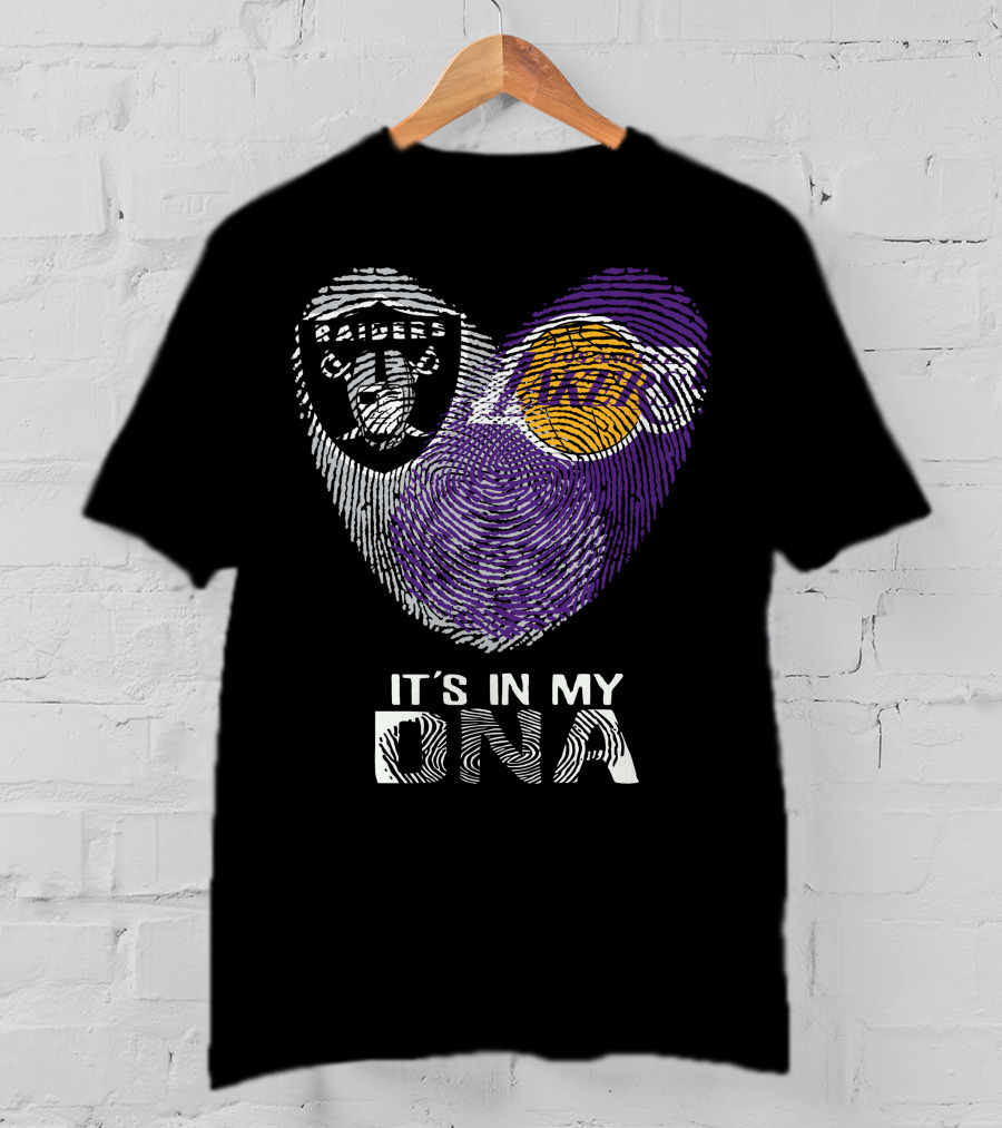 Raiders Los Angeles Lakers It's In My DNA T-Shirt