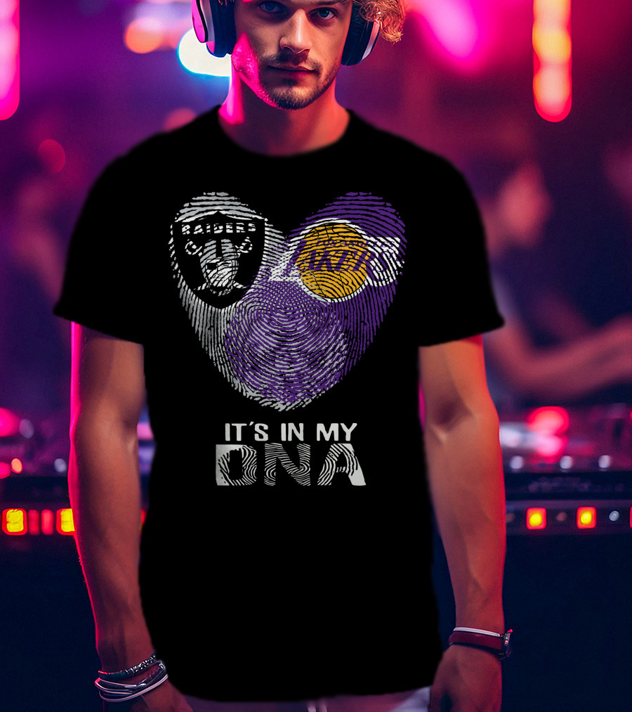Raiders Los Angeles Lakers It's In My DNA T-Shirt