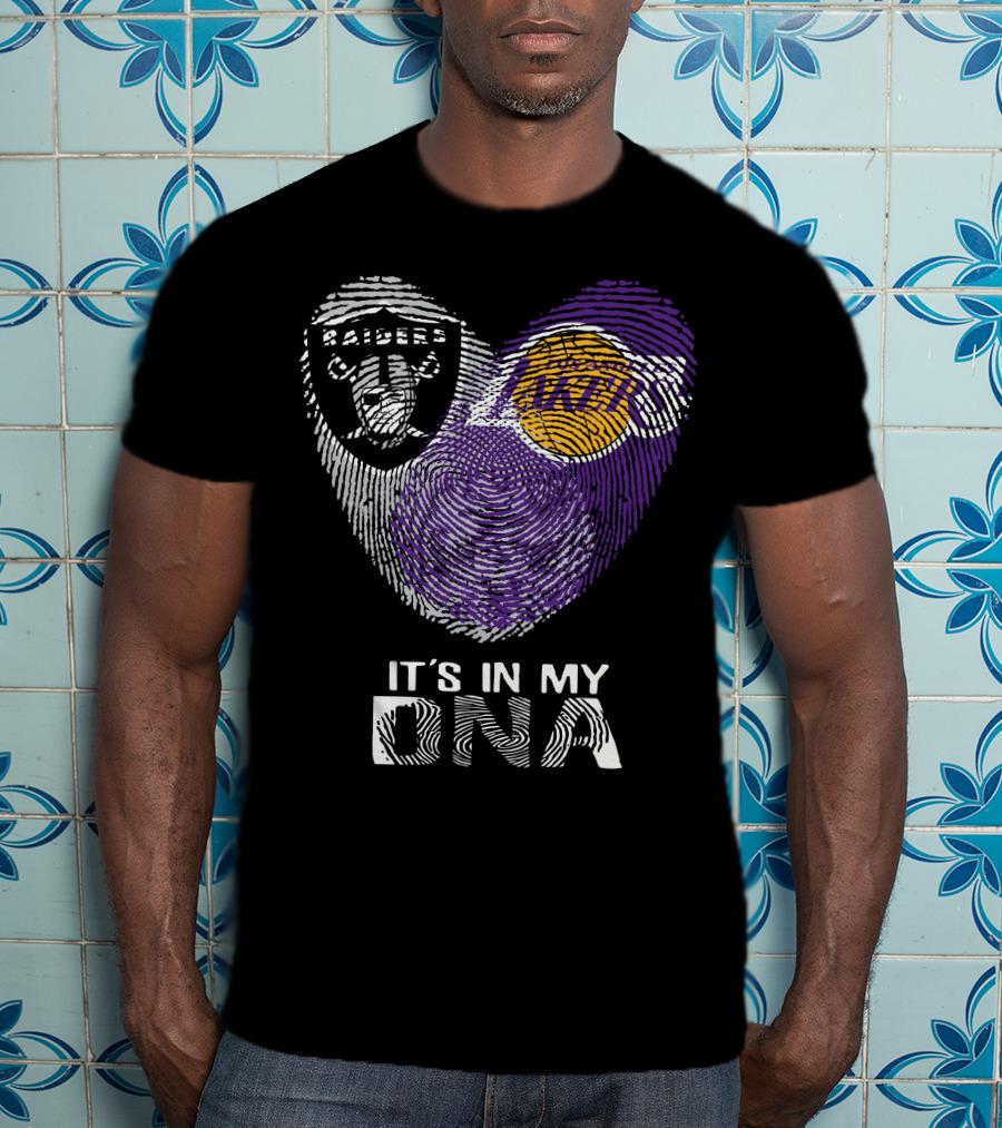 Raiders Los Angeles Lakers It's In My DNA T-Shirt
