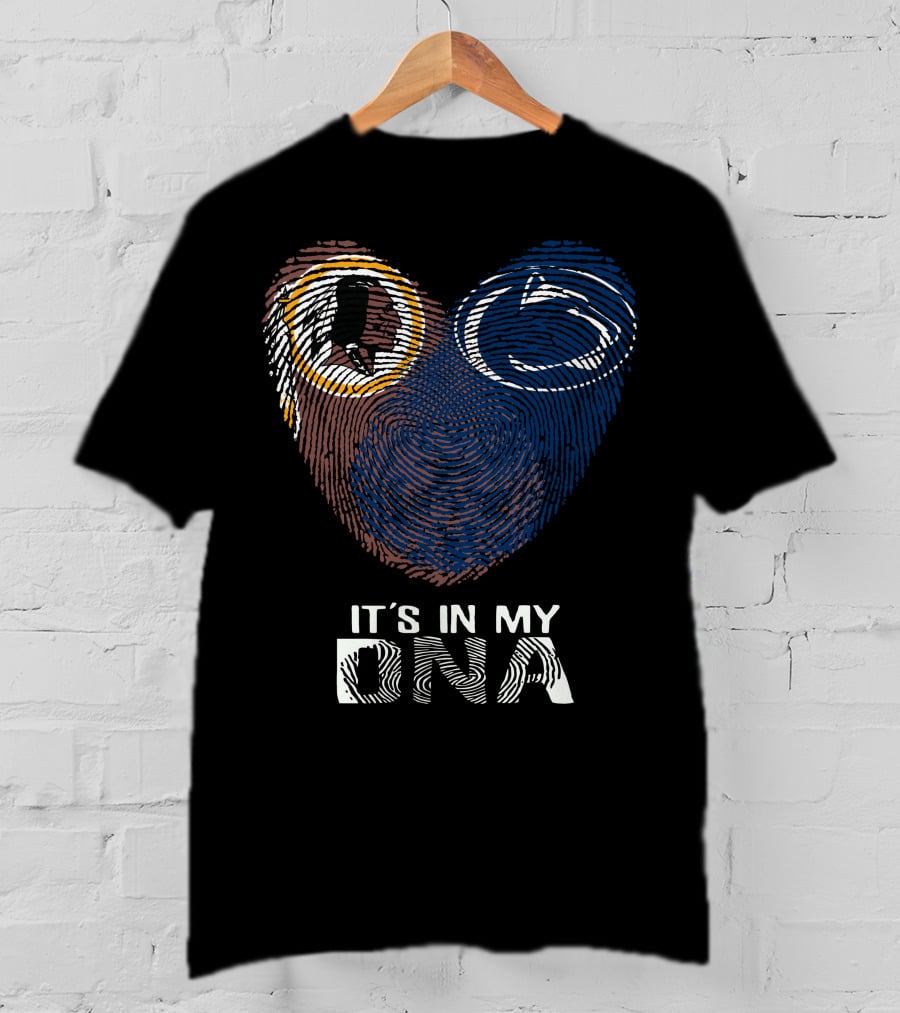 Redskins Penn State It's In My Dna Fingerprint Heart T-Shirt
