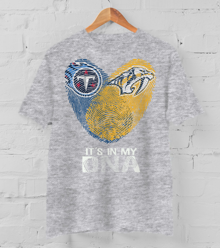 Titans Predators It's In My DNA Fingerprint Heart T-Shirt