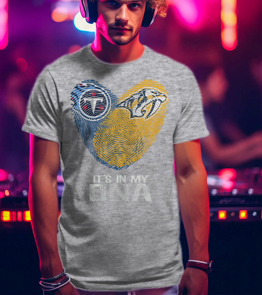 Titans Predators It's In My DNA Fingerprint Heart T-Shirt