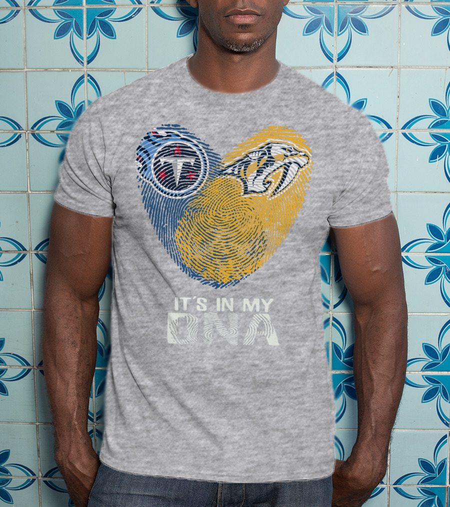 Titans Predators It's In My DNA Fingerprint Heart T-Shirt