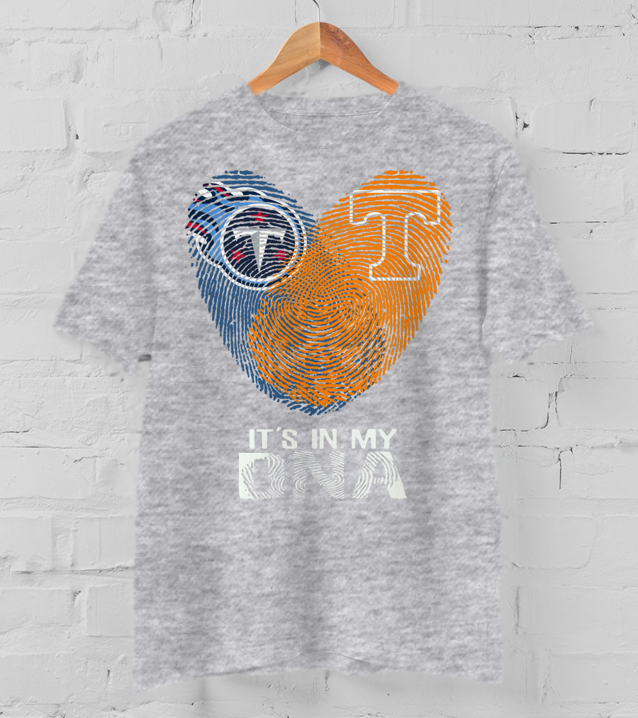 Tennessee Titans It's In My Dna Fingerprint Heart T-Shirt