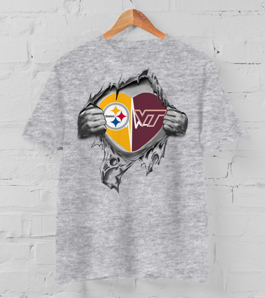 Steelers Hokies Heart T-Shirt