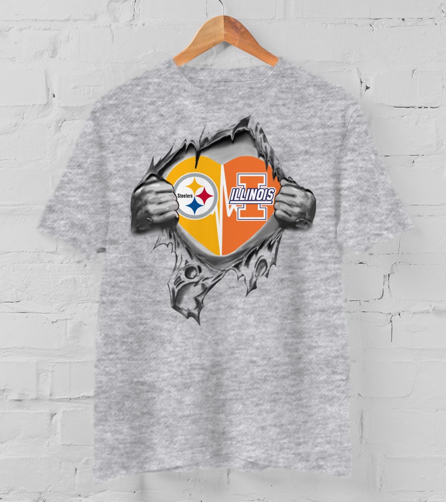Steelers Illinois Heartbeat T-Shirt