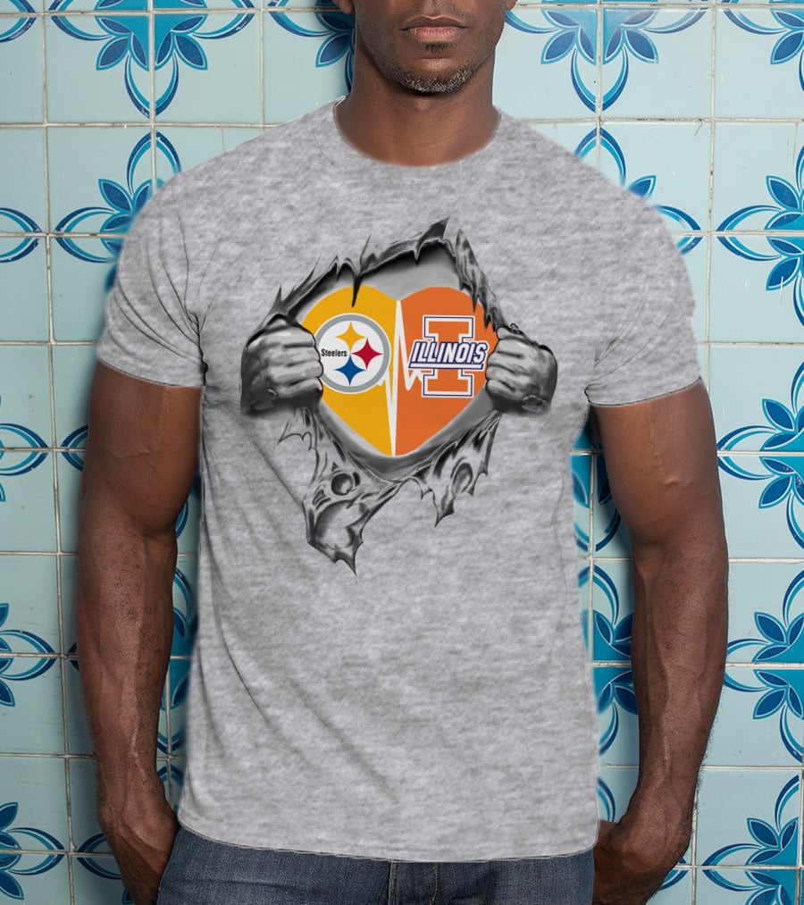 Steelers Illinois Heartbeat T-Shirt