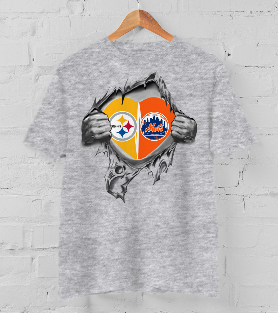 Steelers Mets Heart Tearing T-Shirt