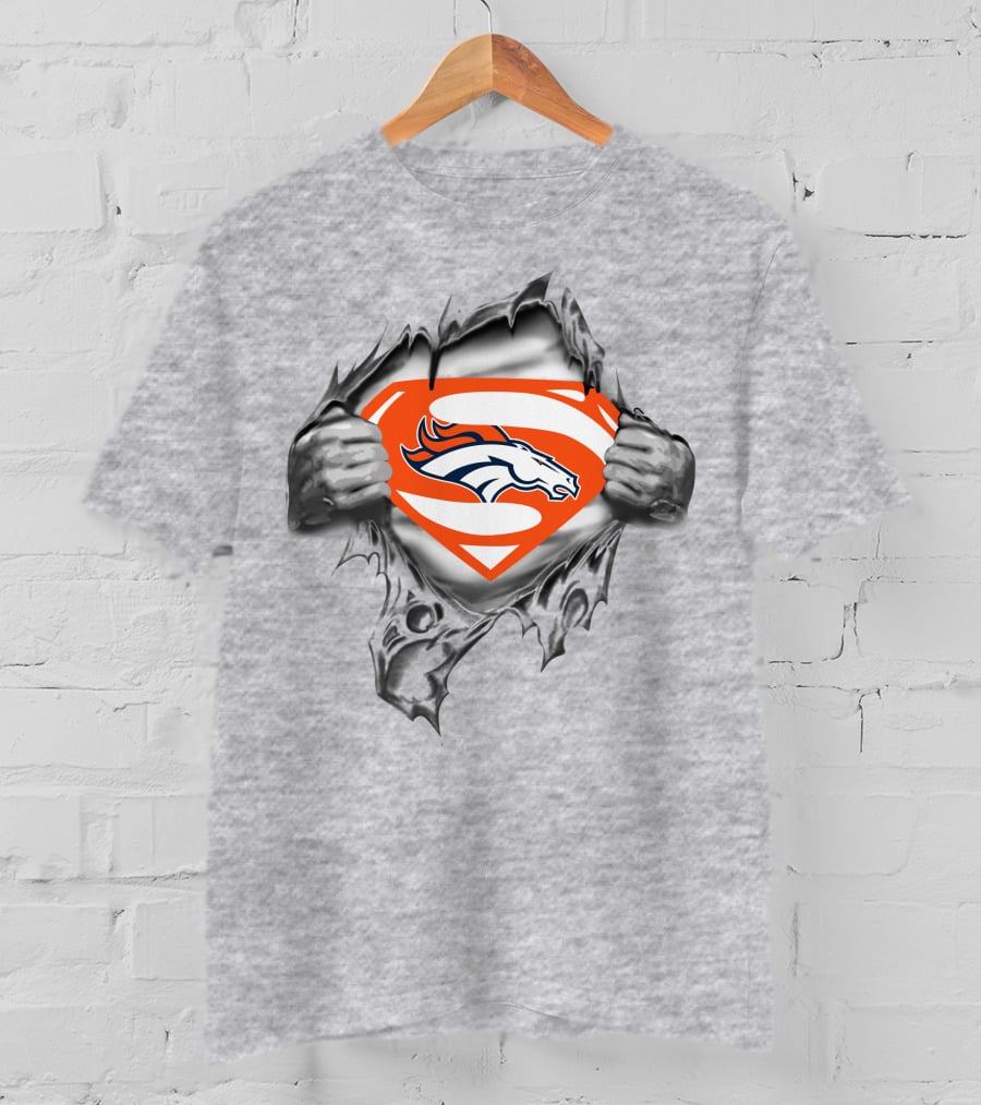 Denver Broncos Superman Chest Logo T-Shirt