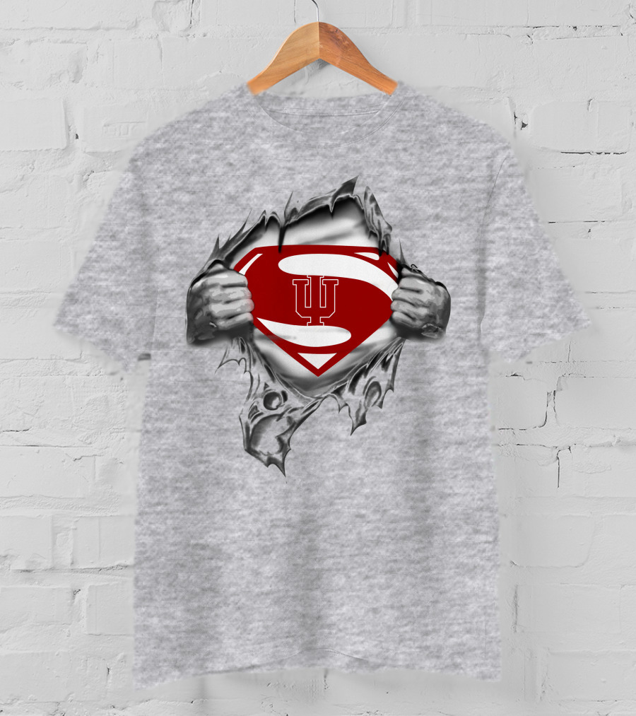 Indiana University Hoosiers Superman Emblem Burst T-Shirt