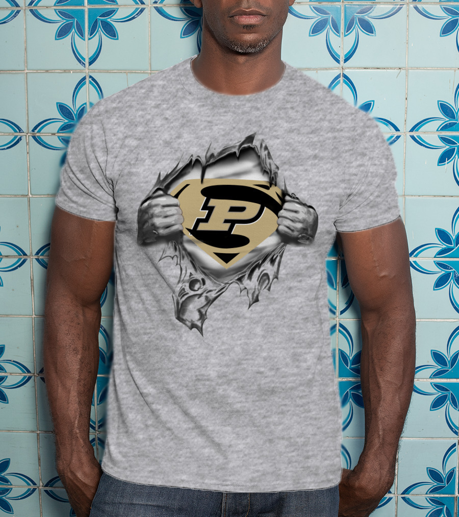 Purdue Super P Logo Chest Rip T-Shirt
