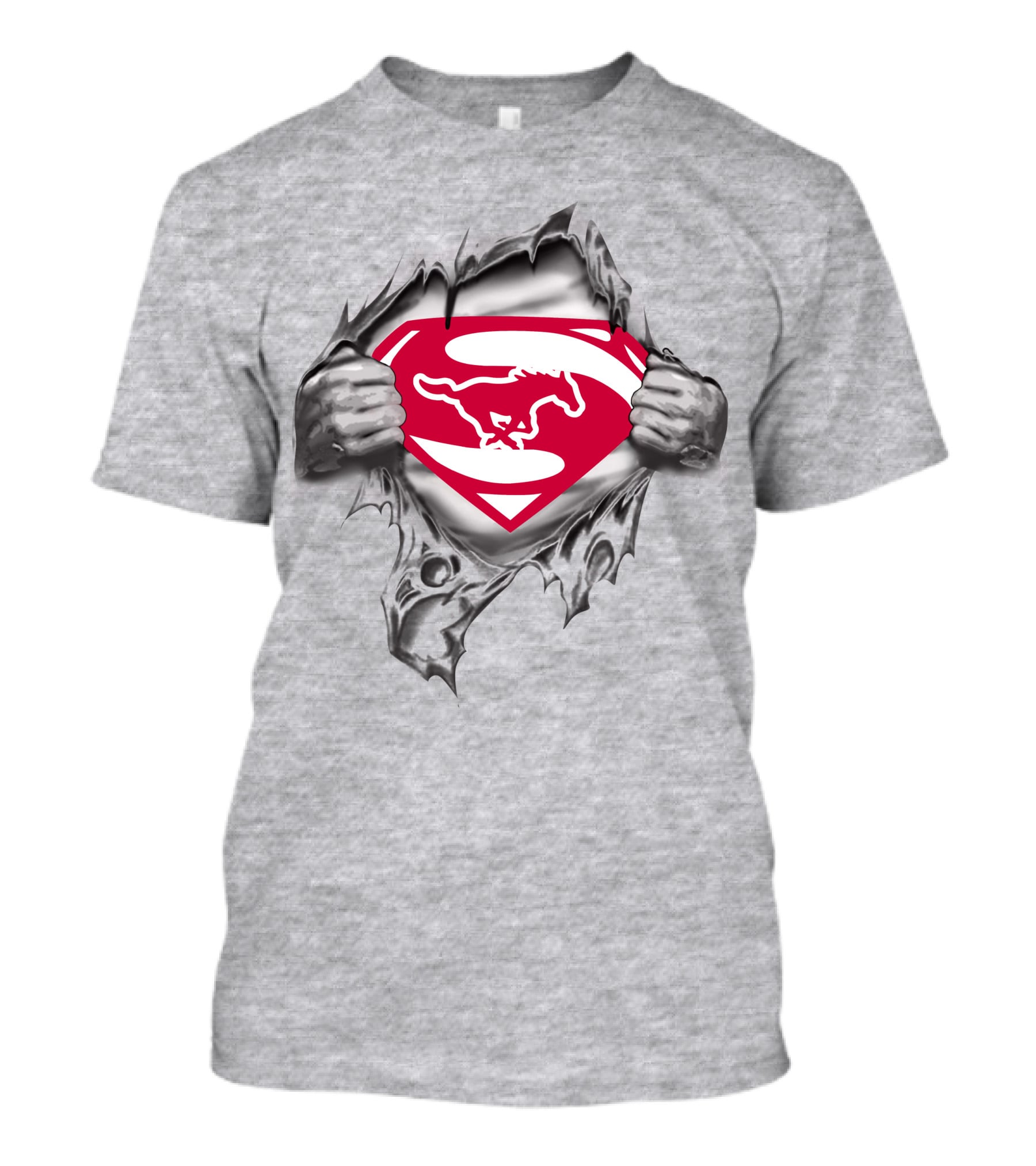 SMU Mustang Super Man Shield T-Shirt