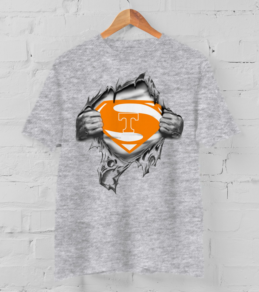 Tennessee Vols Superman Logo Tear T-Shirt