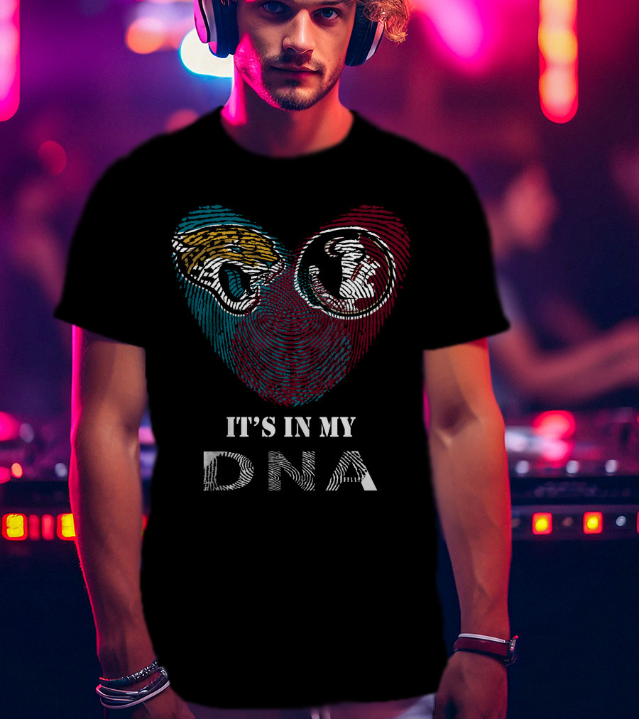Jaguars Seminoles Heart It's In My DNA T-Shirt